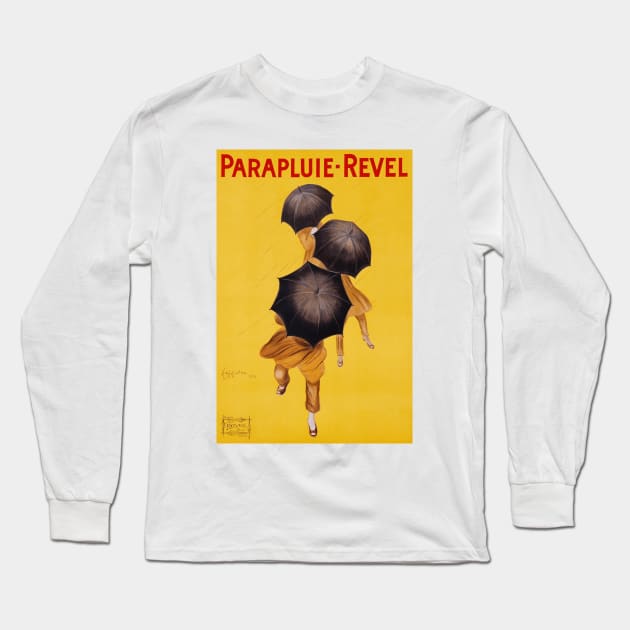 Parapluie - Revel - Vintage French Umbrella Advertising Art Long Sleeve T-Shirt by Naves